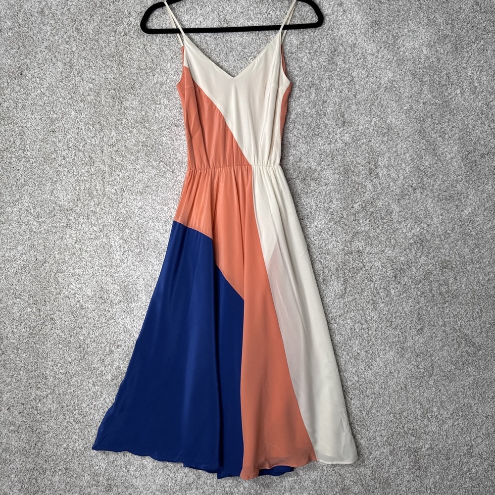 YUMIโ KIM Women's Silk Geometric Midi Sun Dress XS - No Wrap Tie Included